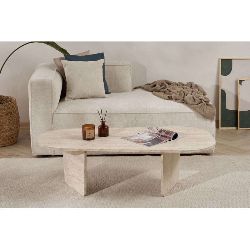 Couchtisch ROND 130x65 cm Travertin