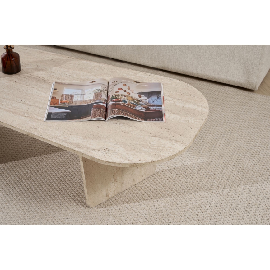 Couchtisch ROND 130x65 cm Travertin