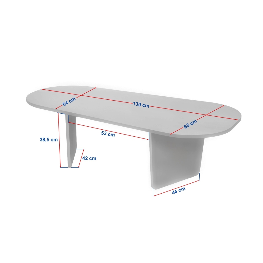 Couchtisch ROND 130x65 cm Travertin
