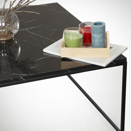 Couchtisch ROYAL 43x75 cm schwarz