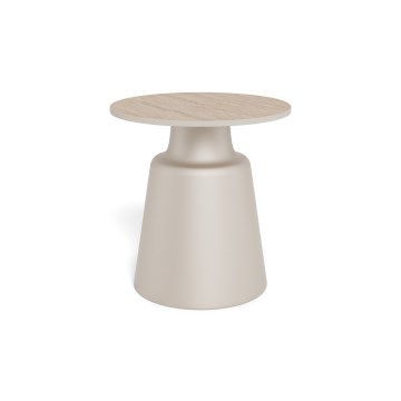 Couchtisch SANTORINI Ø 45 cm beige/grau/Keramik