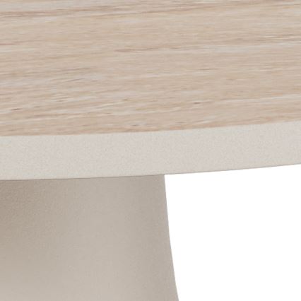 Couchtisch SANTORINI Ø 45 cm Travertin/grau/Keramik
