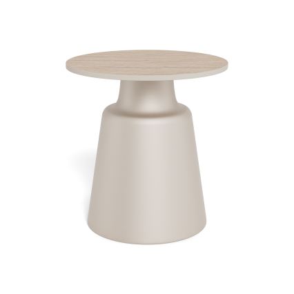 Couchtisch SANTORINI Ø 45 cm Travertin/grau/Keramik