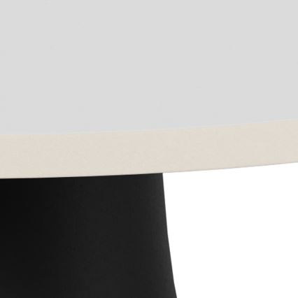 Couchtisch SANTORINI Ø 45 cm Travertin/Schwarz/Keramik