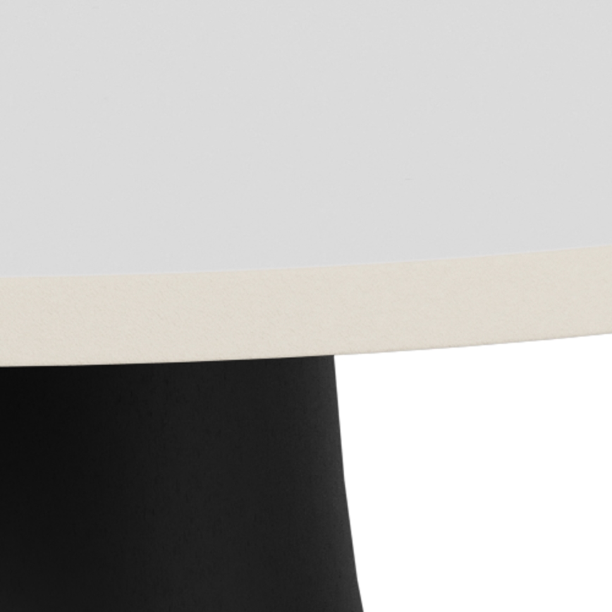 Couchtisch SANTORINI Ø 45 cm, weiß/schwarz, Keramik