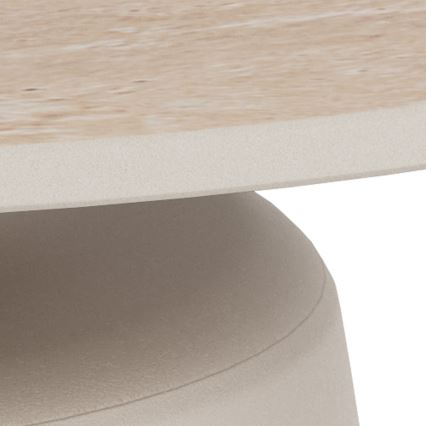 Couchtisch SANTORINI Ø 70 cm beige/grau/Keramik