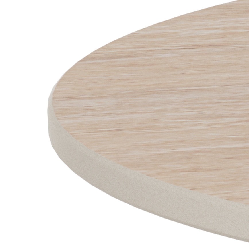 Couchtisch SANTORINI Ø 70 cm Travertin/grau/Keramik