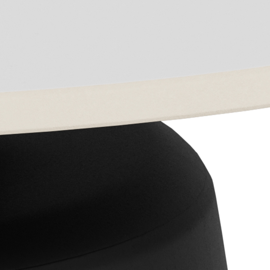 Couchtisch SANTORINI Ø 70 cm weiß/schwarz/Keramik