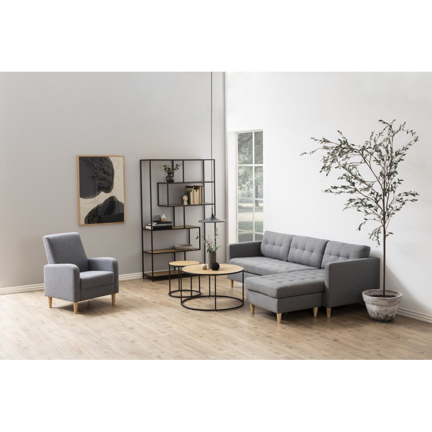 Couchtisch SARON Eiche/schwarz