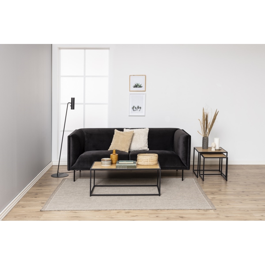 Couchtisch SARON Eiche/schwarz