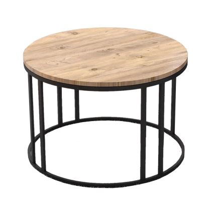 Couchtisch SELIN 42x50 cm Kiefer atlantisch / schwarz