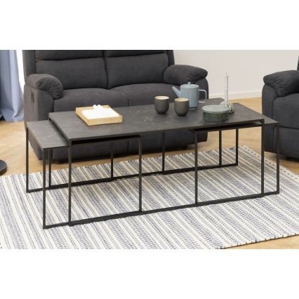 Couchtisch-Set ALMA 3 Stk. anthrazit