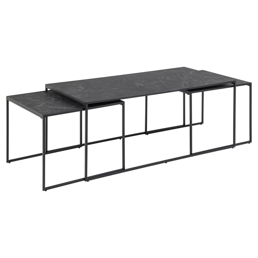 Couchtisch-Set ALMA 3 Stk. anthrazit
