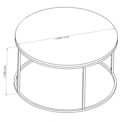 Couchtisch STARTIS 80x45 cm schwarz