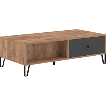 Couchtisch SULA Craft-Eiche/Schwarz