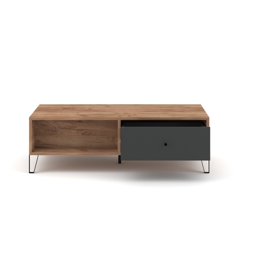 Couchtisch SULA Craft-Eiche/Schwarz