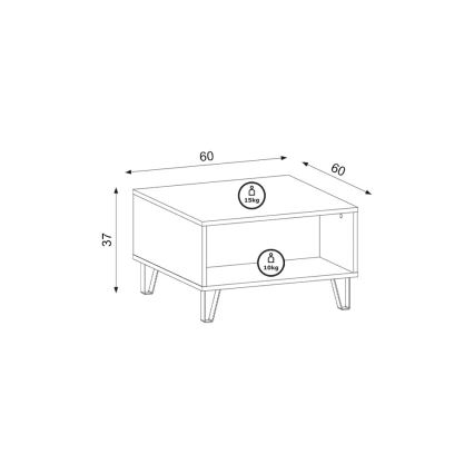 Couchtisch SULA Eiche Craft