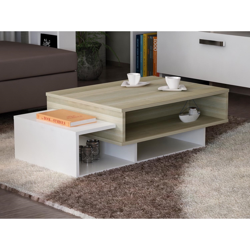 Couchtisch TAB 32x105 cm beige/weiß