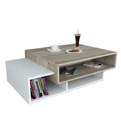 Couchtisch TAB 32x105 cm beige/weiß