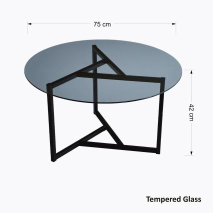 Couchtisch TRIO 42x75 cm schwarz