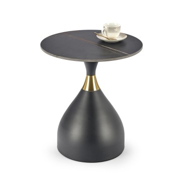 Couchtisch VERO Ø 50 cm schwarz/gold