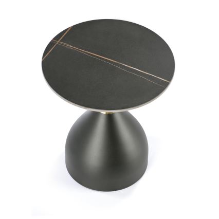 Couchtisch VERO Ø 50 cm schwarz/gold