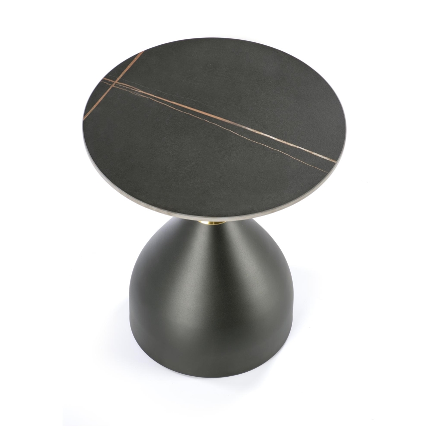 Couchtisch VERO Ø 50 cm schwarz/gold