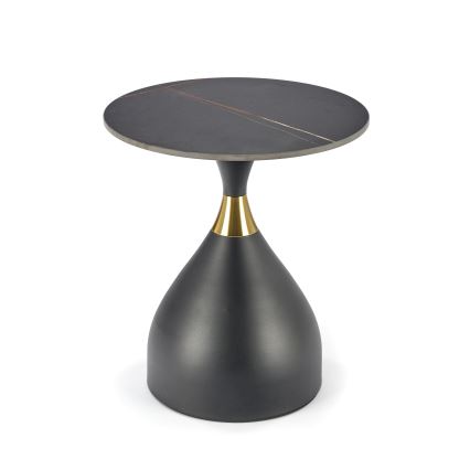 Couchtisch VERO Ø 50 cm schwarz/gold