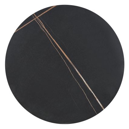 Couchtisch VERO Ø 50 cm schwarz/gold