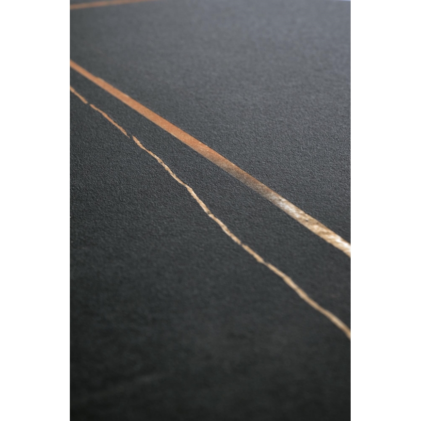 Couchtisch VERO Ø 50 cm schwarz/gold