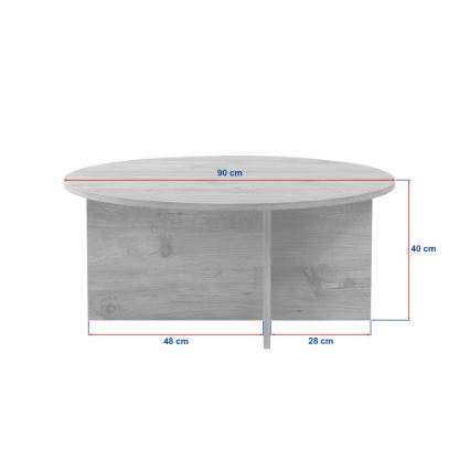 Couchtisch VERUM, Ø 90 cm, beige