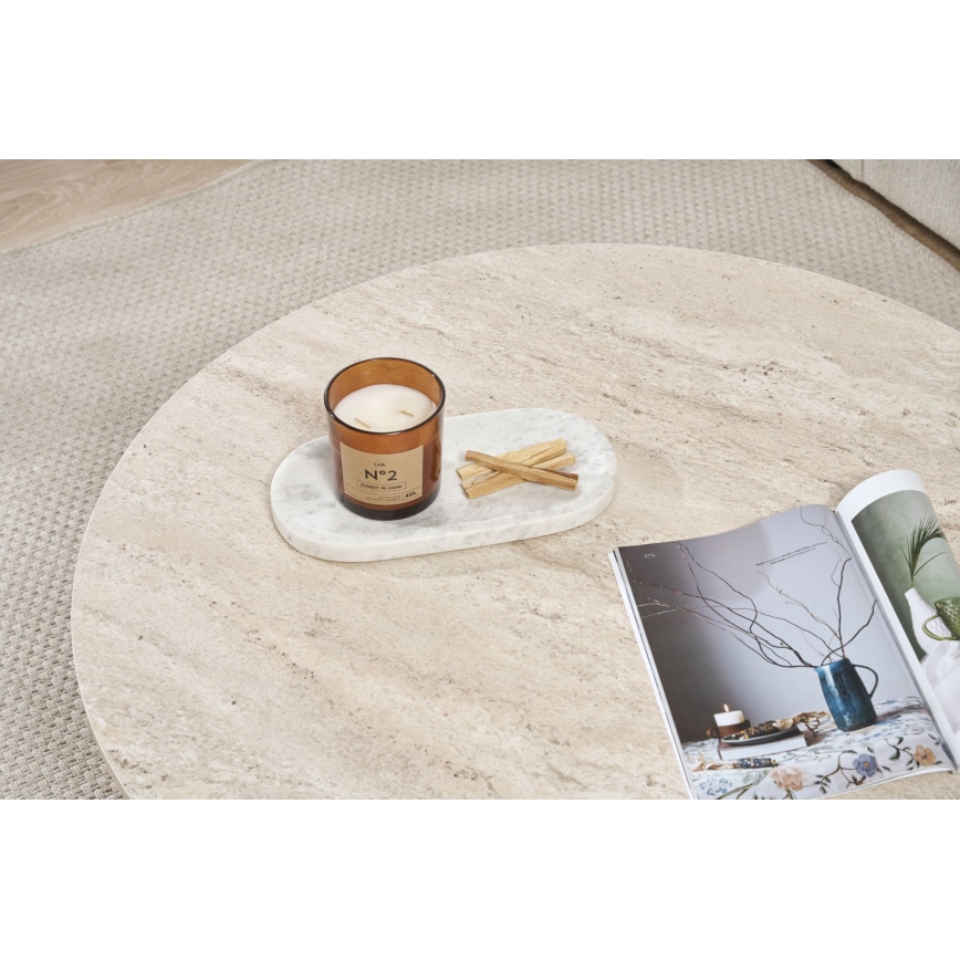 Couchtisch VERUM Ø 90 cm Travertin