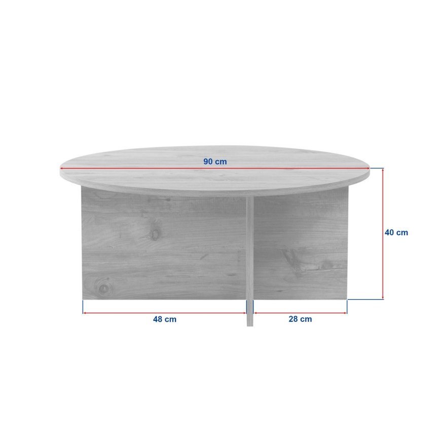Couchtisch VERUM Ø 90 cm Travertin