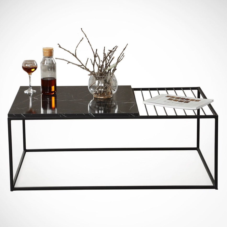 Couchtisch ZINUS 43x95 cm schwarz