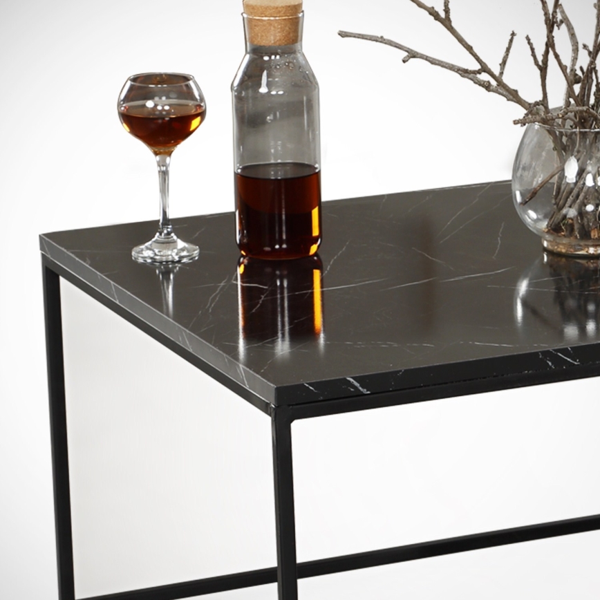 Couchtisch ZINUS 43x95 cm schwarz