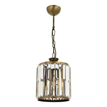 CRYSTALLINE Pendelleuchte 1xE27/6W/230V Bronze