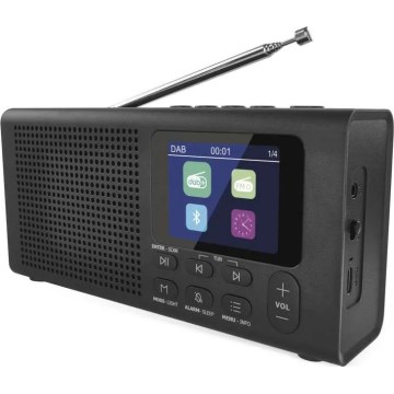 DAB DAB+ FM Radio 3W/5V/4xAA schwarz
