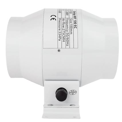 Dalap 24MF100 - Rohrventilator mit energiesparendem Motor und Drehzahlregler MF 100 EC 18W/230V