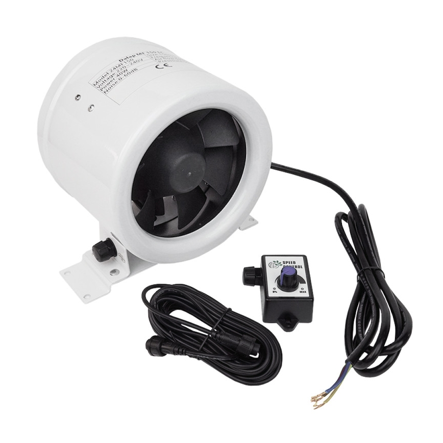 Dalap 24MF125 - Rohrventilator mit energiesparendem Motor und Drehzahlregler MF 125 EC 20W/230V