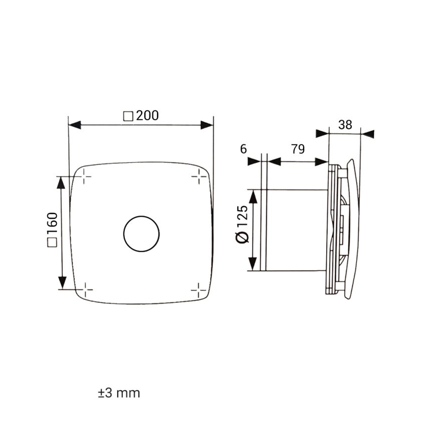 Dalap 41094zw - Axialventilator mit Timer 125 ONYX ZW 16W/230V