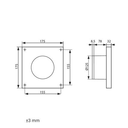 Dalap 41096ZW - Axialventilator mit Zeitschaltuhr 125 DARK ZW 10W/230V