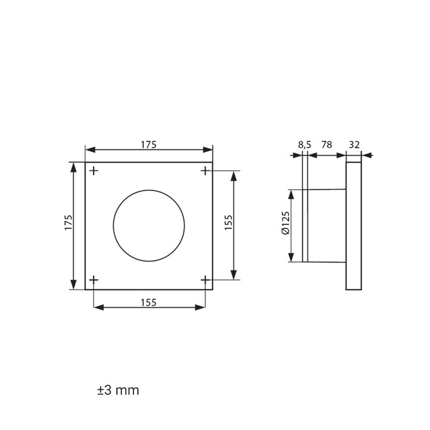 Dalap 41096ZW - Axialventilator mit Zeitschaltuhr 125 DARK ZW 10W/230V