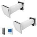 Dalap 55561 - 2er-Set Wohnraumlüftungsgerät mit Wärmerückgewinnung ZEPHIR SIMPLE DOUBLE 7,61W/230V