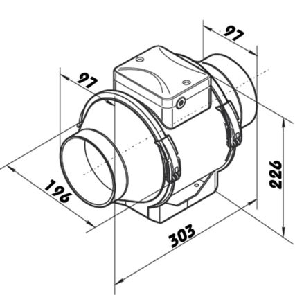 Dalap 8199 - Axialventilator AP PROFI 100 25W/230V