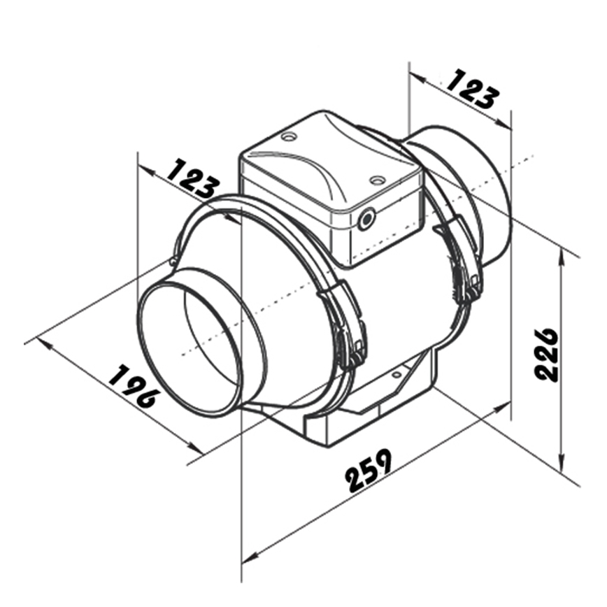 Dalap 8207 - Axialventilator AP PROFI 125 29W/230V