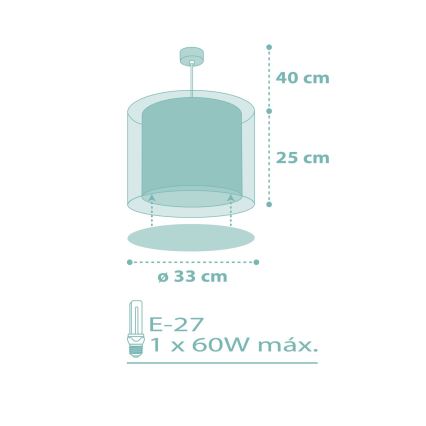 Dalber 41002H - Kinderleuchte DOTS 1xE27/60W/230V