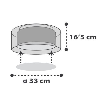 Dalber 41416E - Kinder Deckenleuchte CLOUDS 2xE27/60W/230V grau