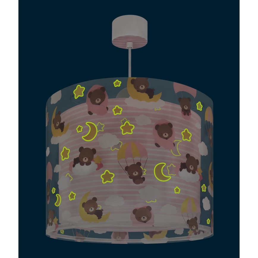 Dalber 41572S - Kinder-Deckenleuchte BABY TEDDY 1xE27/15W/230V rosa
