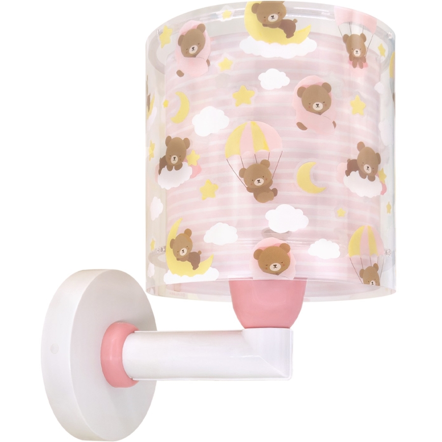 Dalber 41579S - Kinder-Wandleuchte BABY TEDDY 1xE27/15W/230V rosa