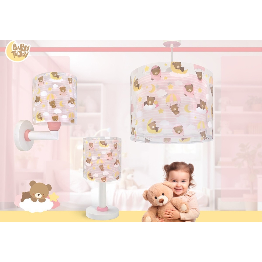 Dalber 41579S - Kinder-Wandleuchte BABY TEDDY 1xE27/15W/230V rosa